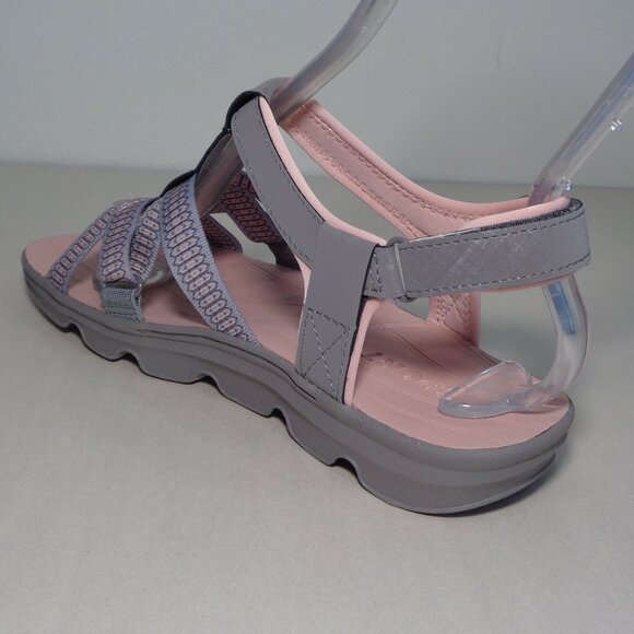 JSport by Jambu Size 6 M KAIA Grey / Pink Geometric Sandals New Women's Shoes - Picture 9 of 16